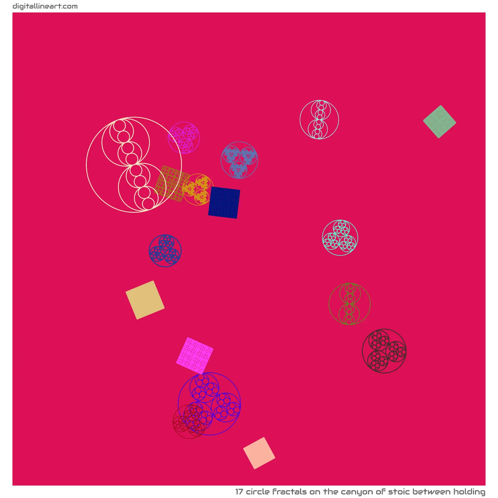 The Canyon of Stoic between Holding — 17 circle fractals