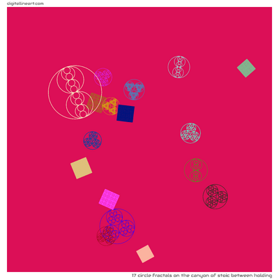 The Canyon of Stoic between Holding — 17 circle fractals