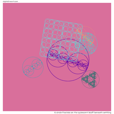 The Quiescent Bluff beneath Settling — 6 circle fractals
