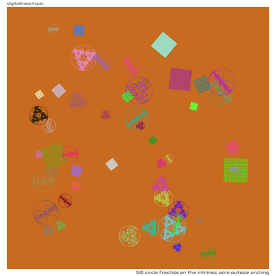 The Intrinsic Acre outside Arching — 50 circle fractals