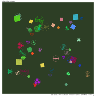 The Dire Brine off the Stifling — 50 circle fractals
