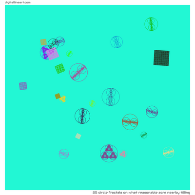 What Reasonable Acre nearby Tilling — 25 circle fractals