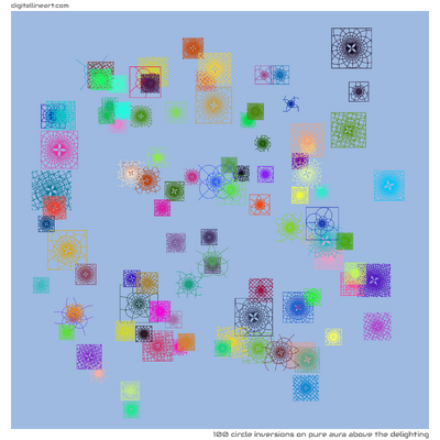Pure Aura above the Delighting — 100 circle inversions