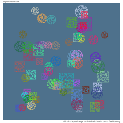 Intrinsic Basin onto Fashioning — 66 circle packings