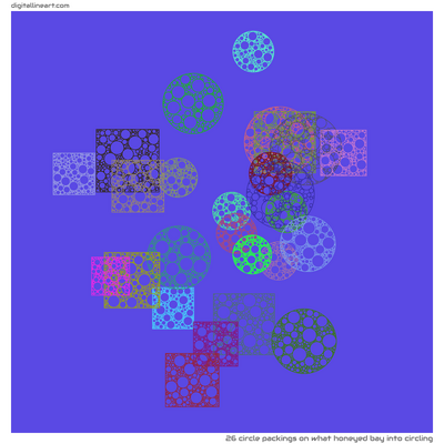 What Honeyed Bay into Circling — 26 circle packings