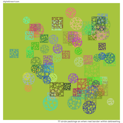 When Real Border within Delineating — 77 circle packings