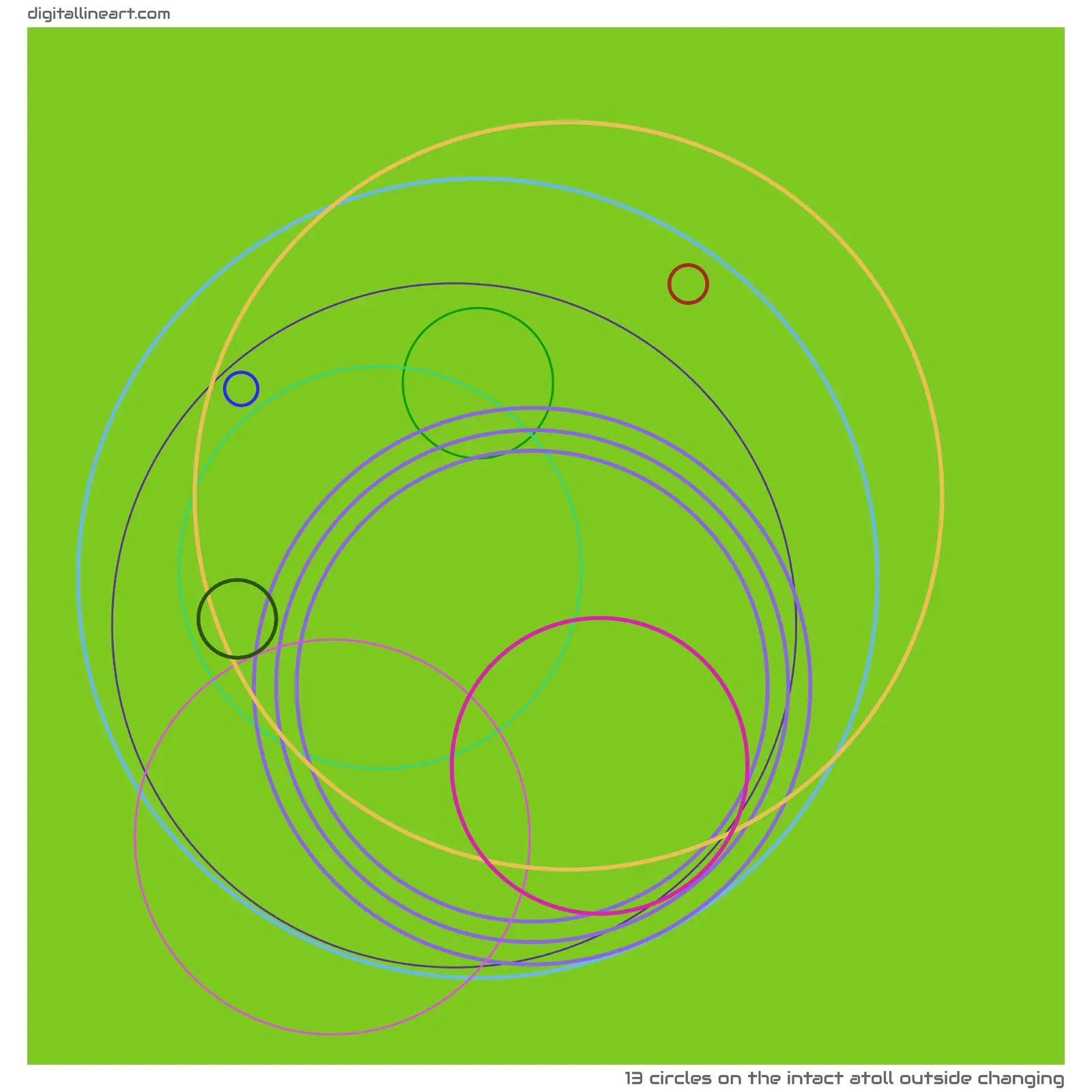 The Intact Atoll outside Changing — 13 circles