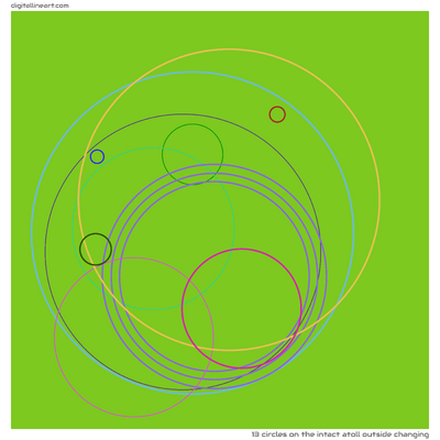 The Intact Atoll outside Changing — 13 circles