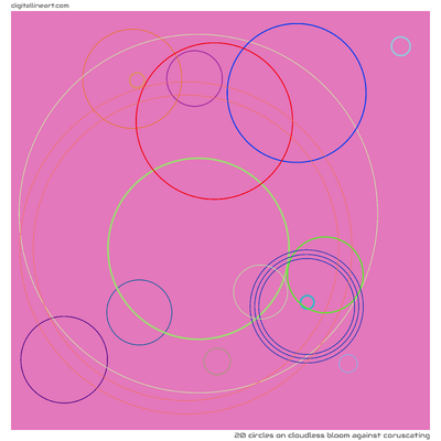 Cloudless Bloom Against Coruscating — 20 circles