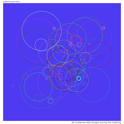 Mild Canyon During the Crafting — 67 circles