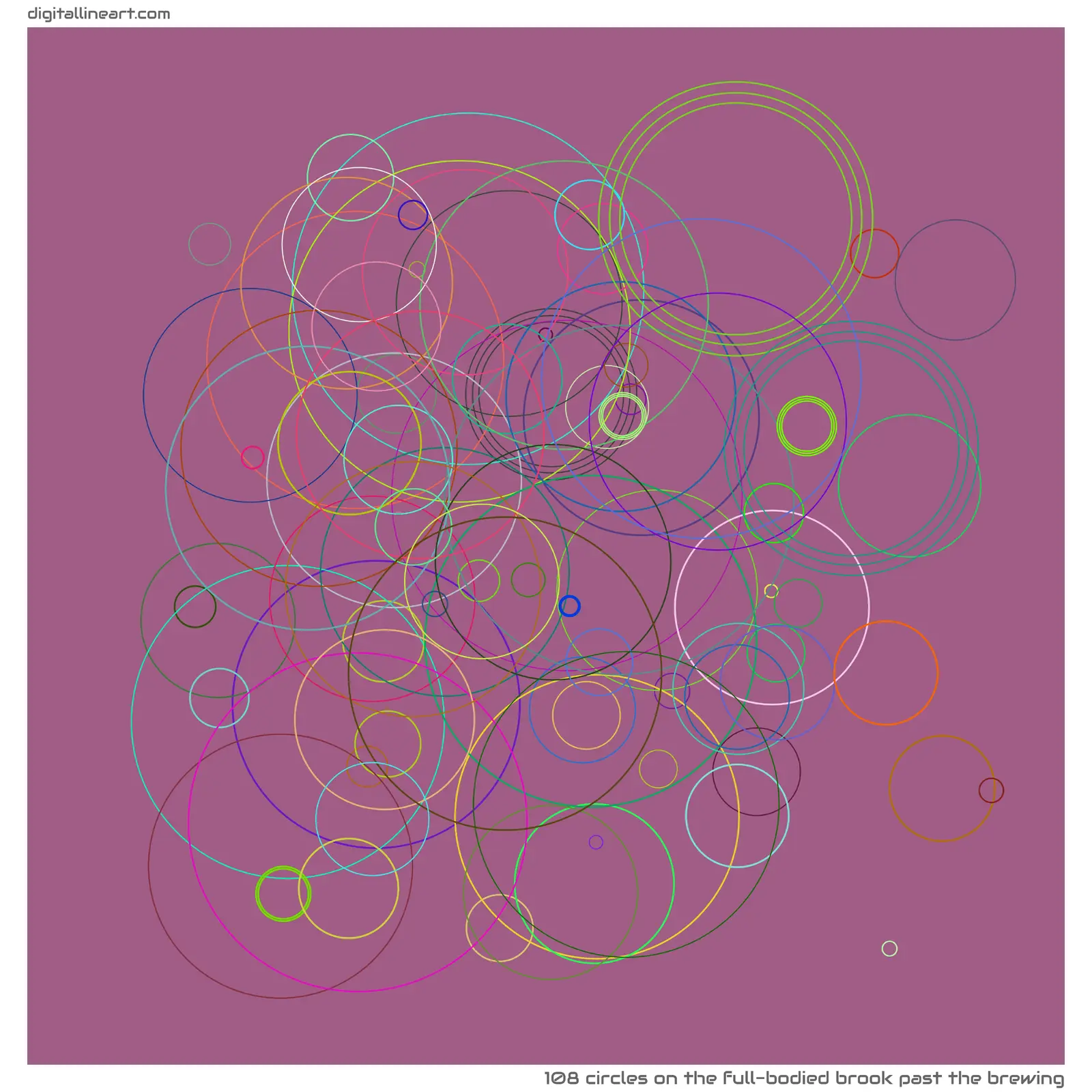 The Full-bodied Brook past the Brewing — 108 circles