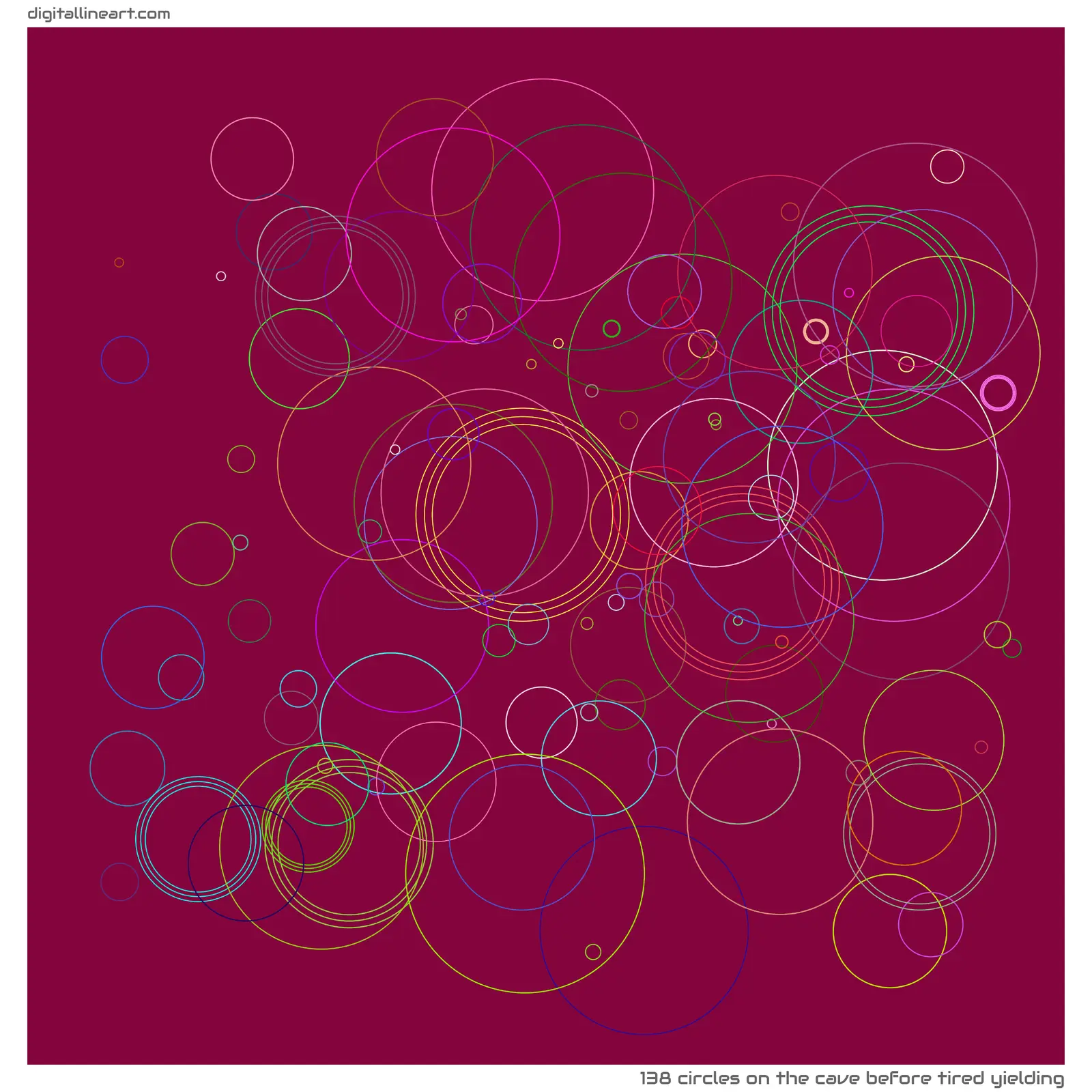 The Cave before Tired Yielding — 138 circles