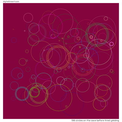 The Cave before Tired Yielding — 138 circles