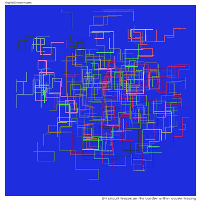 24 Circuit Traces in The Border within Woven Tracing