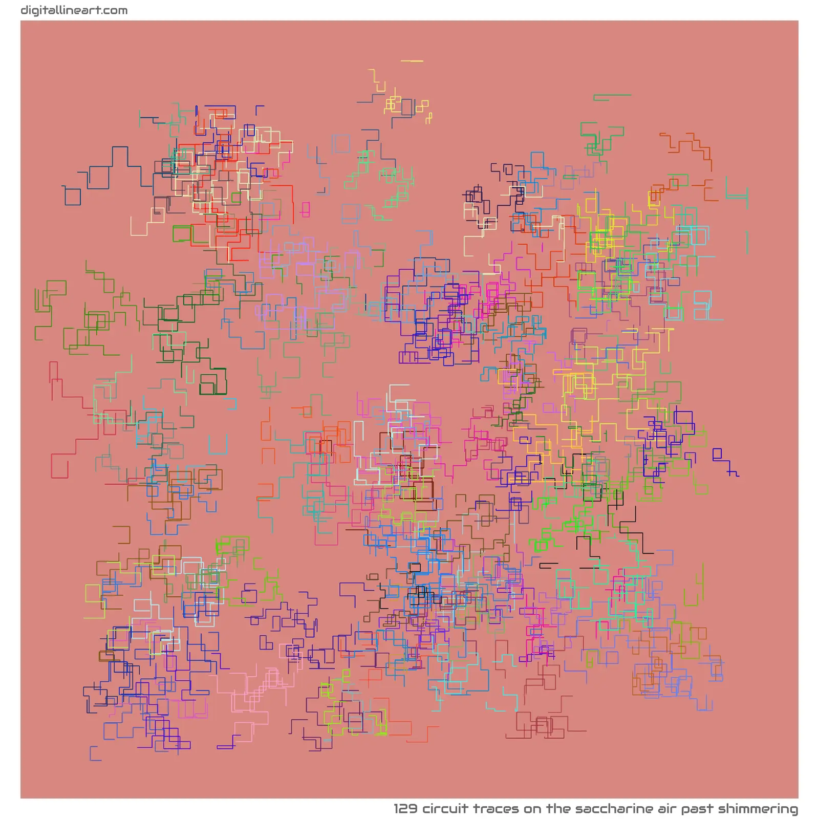 The Saccharine Air past Shimmering — 129 circuit traces