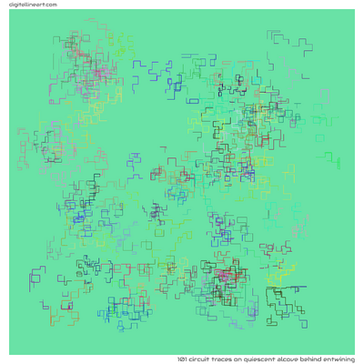 Quiescent Alcove behind Entwining — 101 circuit traces