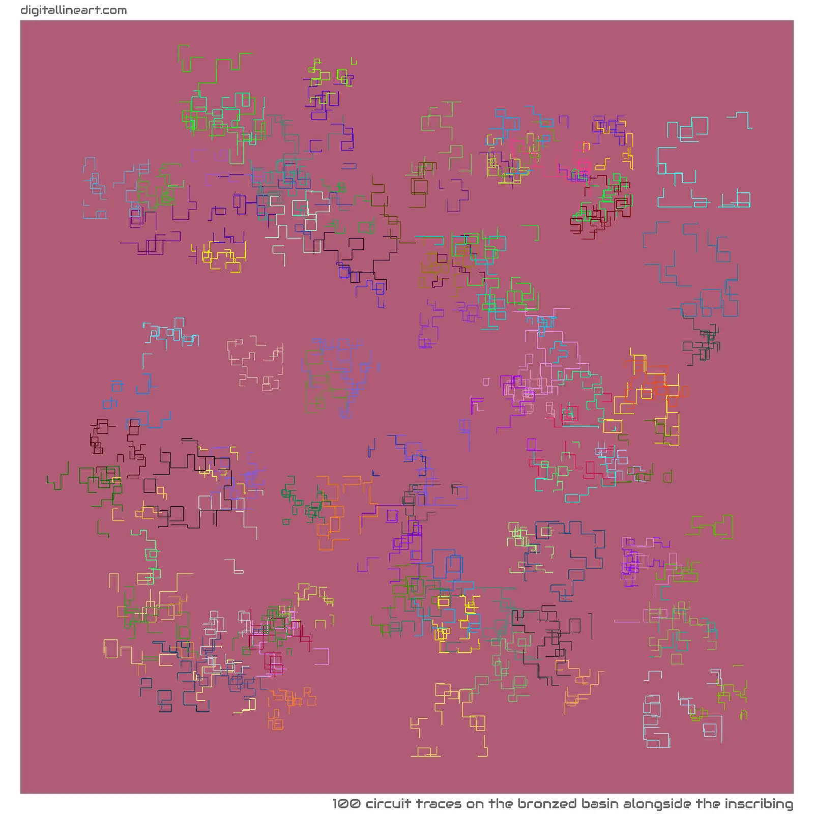 The Bronzed Basin alongside the Inscribing — 100 circuit traces