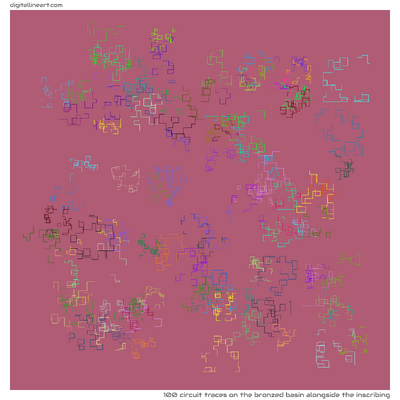 The Bronzed Basin alongside the Inscribing — 100 circuit traces