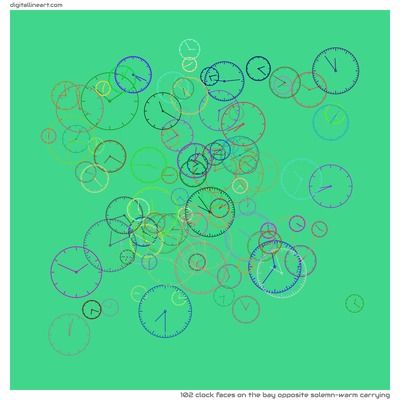 The Bay opposite Solemn-warm Carrying — 102 clock faces