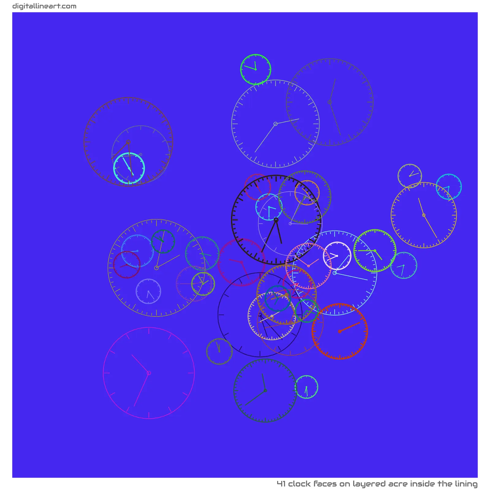 Layered Acre Inside the Lining — 41 clock faces
