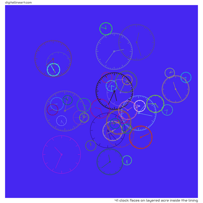 Layered Acre Inside the Lining — 41 clock faces