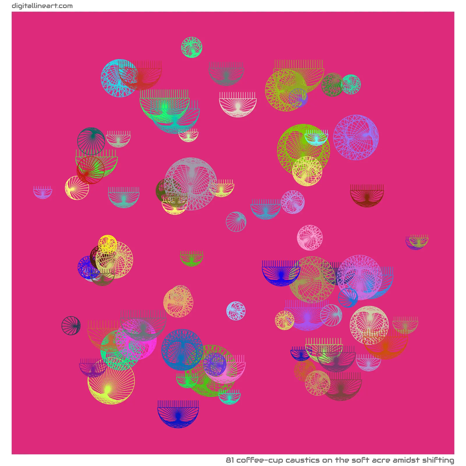 The Soft Acre amidst Shifting — 81 coffee-cup caustics