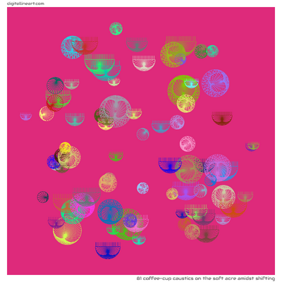 The Soft Acre amidst Shifting — 81 coffee-cup caustics