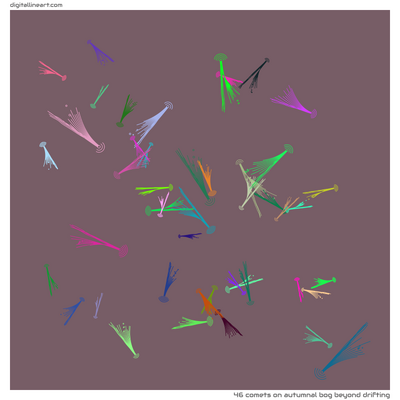 Autumnal Bog beyond Drifting — 46 comets