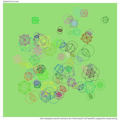 The Breath of Beatific opposite Expanding — 63 compass constructions