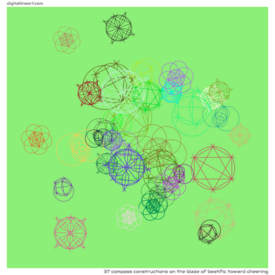 The Blaze of Beatific toward Cheering — 37 compass constructions