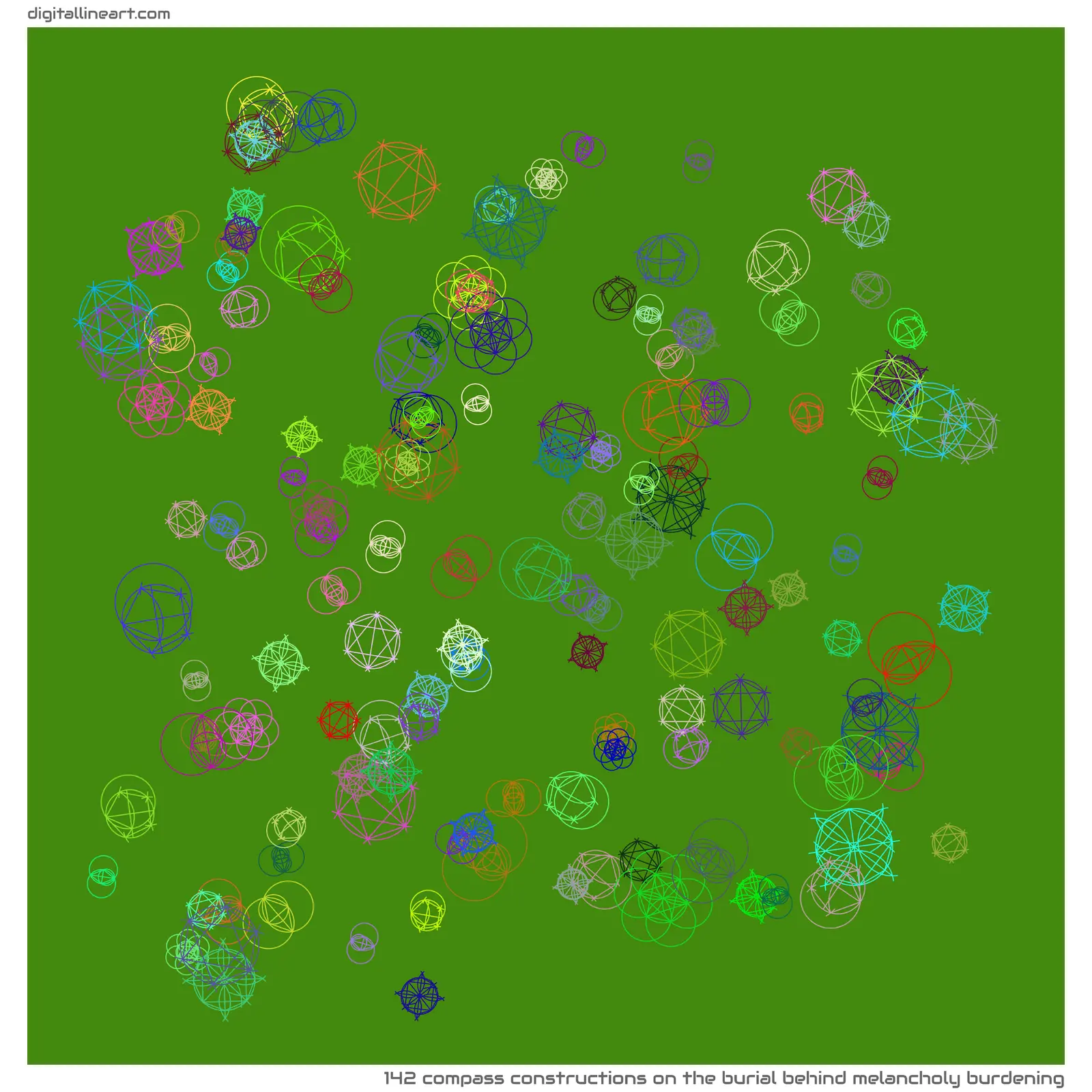 The Burial behind Melancholy Burdening — 142 compass constructions