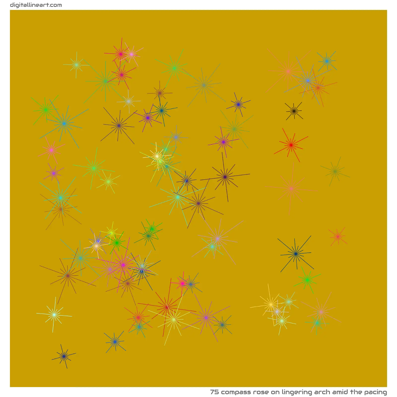 Lingering Arch amid the Pacing — Compass Rose, 75 elements