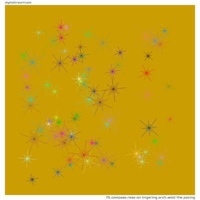 Lingering Arch amid the Pacing — Compass Rose, 75 elements