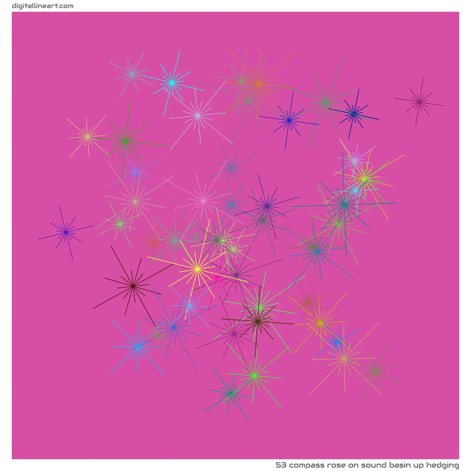 Sound Basin up Hedging — Compass Rose, 53 elements