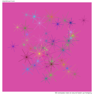 Sound Basin up Hedging — Compass Rose, 53 elements