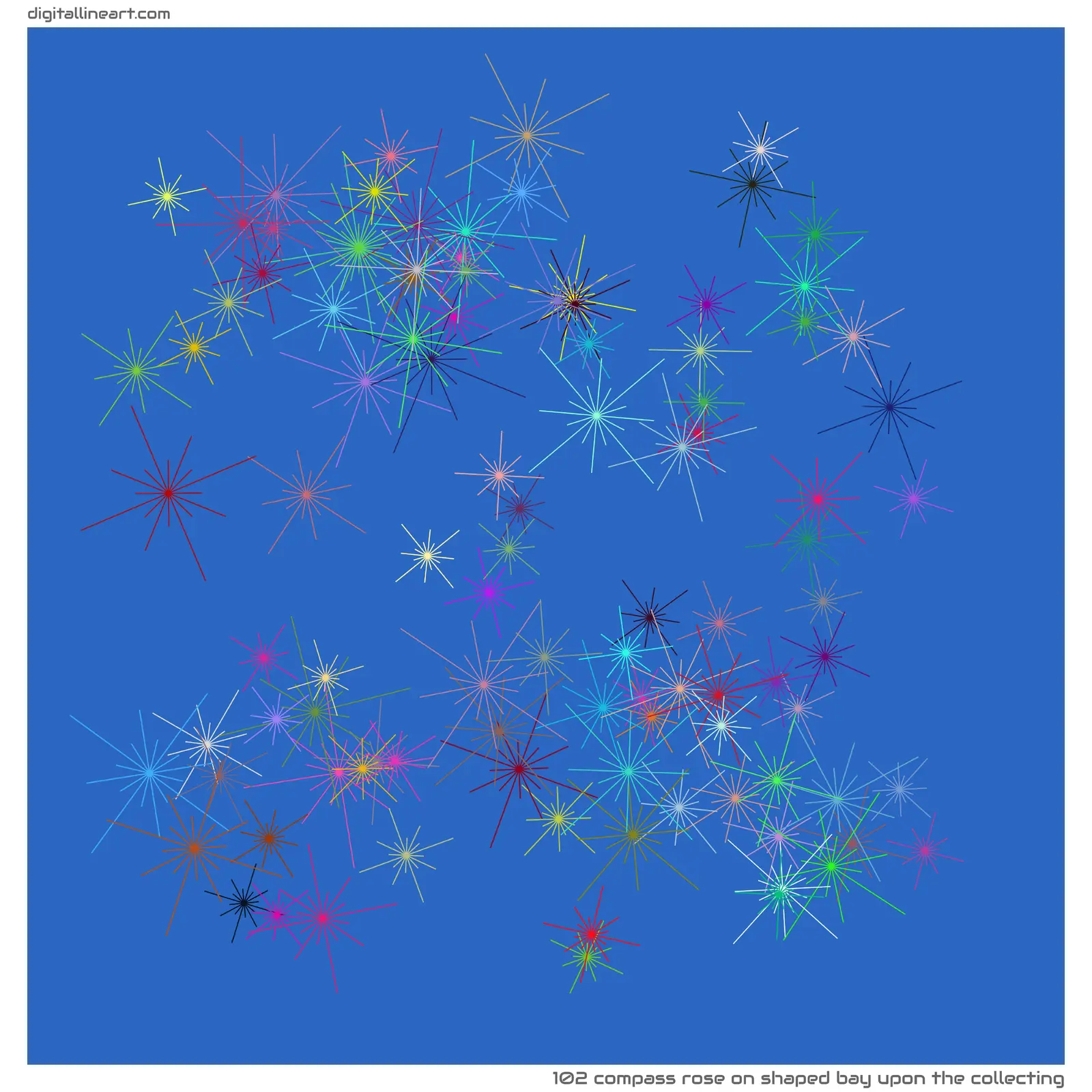 Shaped Bay upon the Collecting — Compass Rose, 102 elements