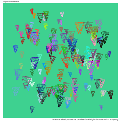 The Forthright Border with Shaping — 141 cone shell patterns