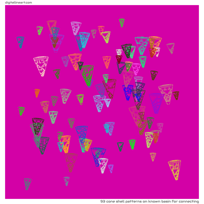 Known Basin for Connecting — 93 cone shell patterns