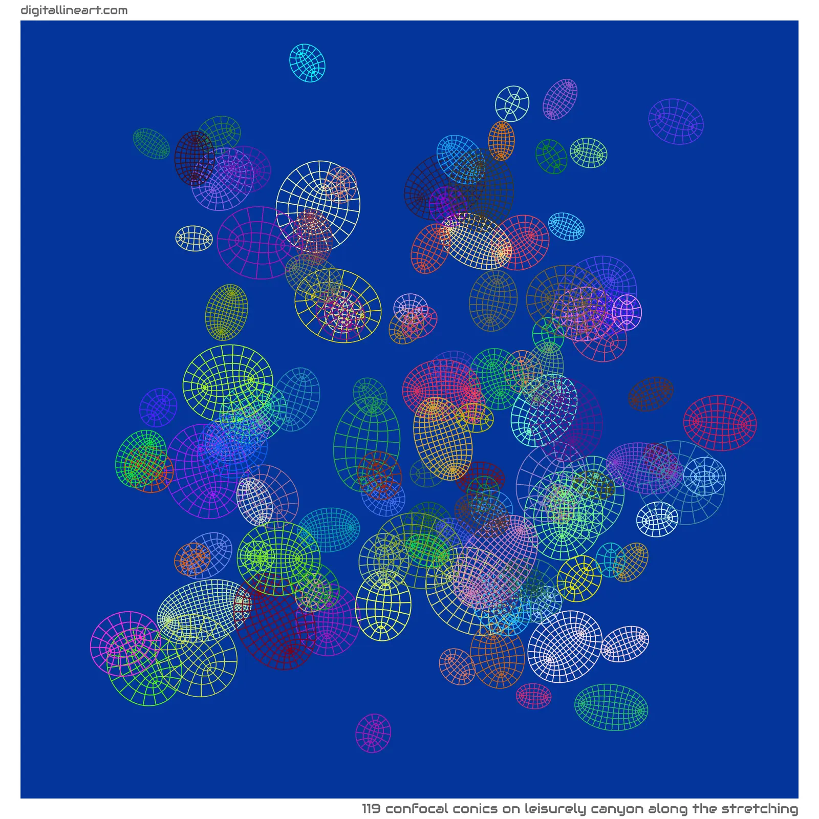 Leisurely Canyon along the Stretching — 119 confocal conics