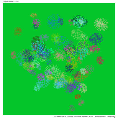 The Amber Acre underneath Drawing — 85 confocal conics
