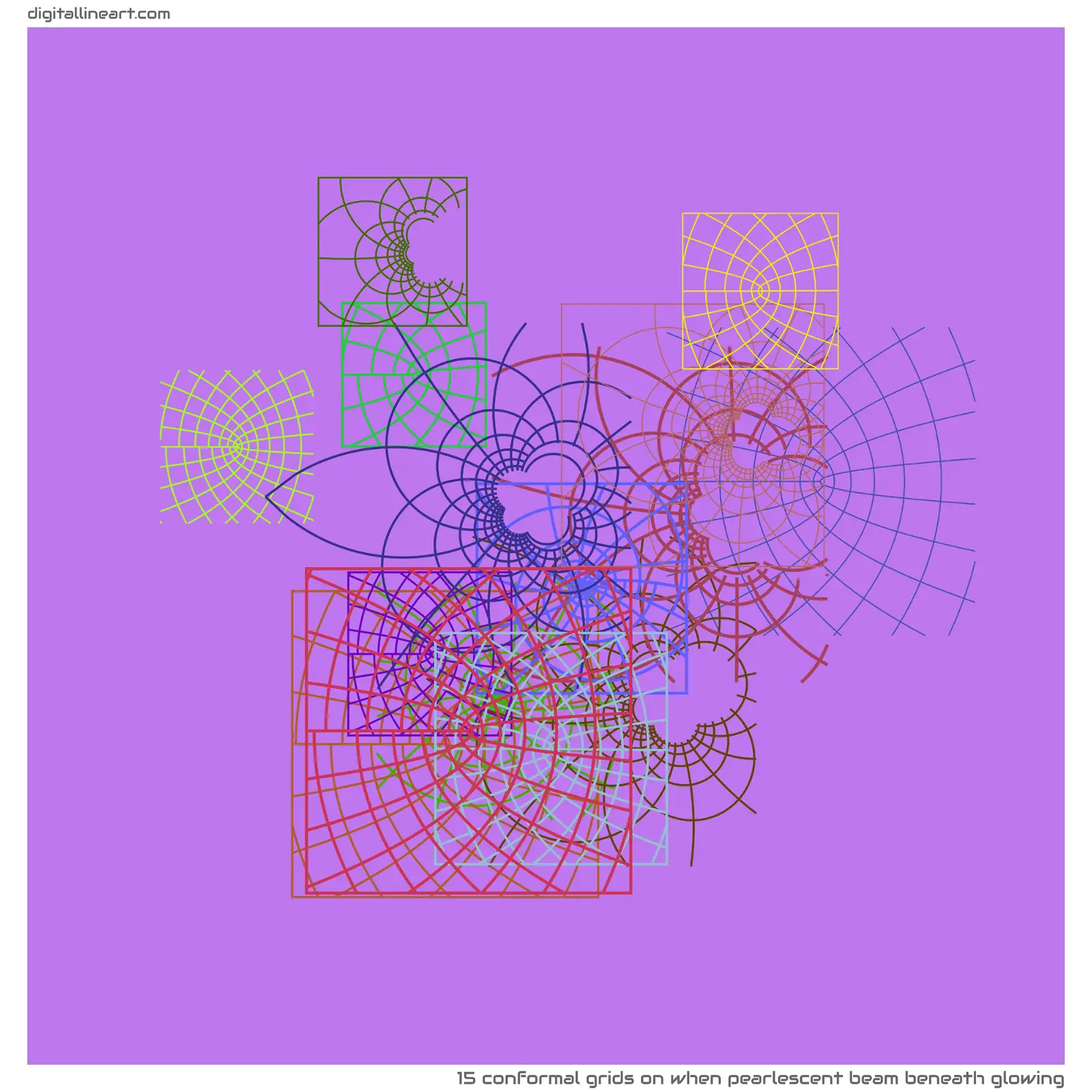 When Pearlescent Beam beneath Glowing — 15 conformal grids