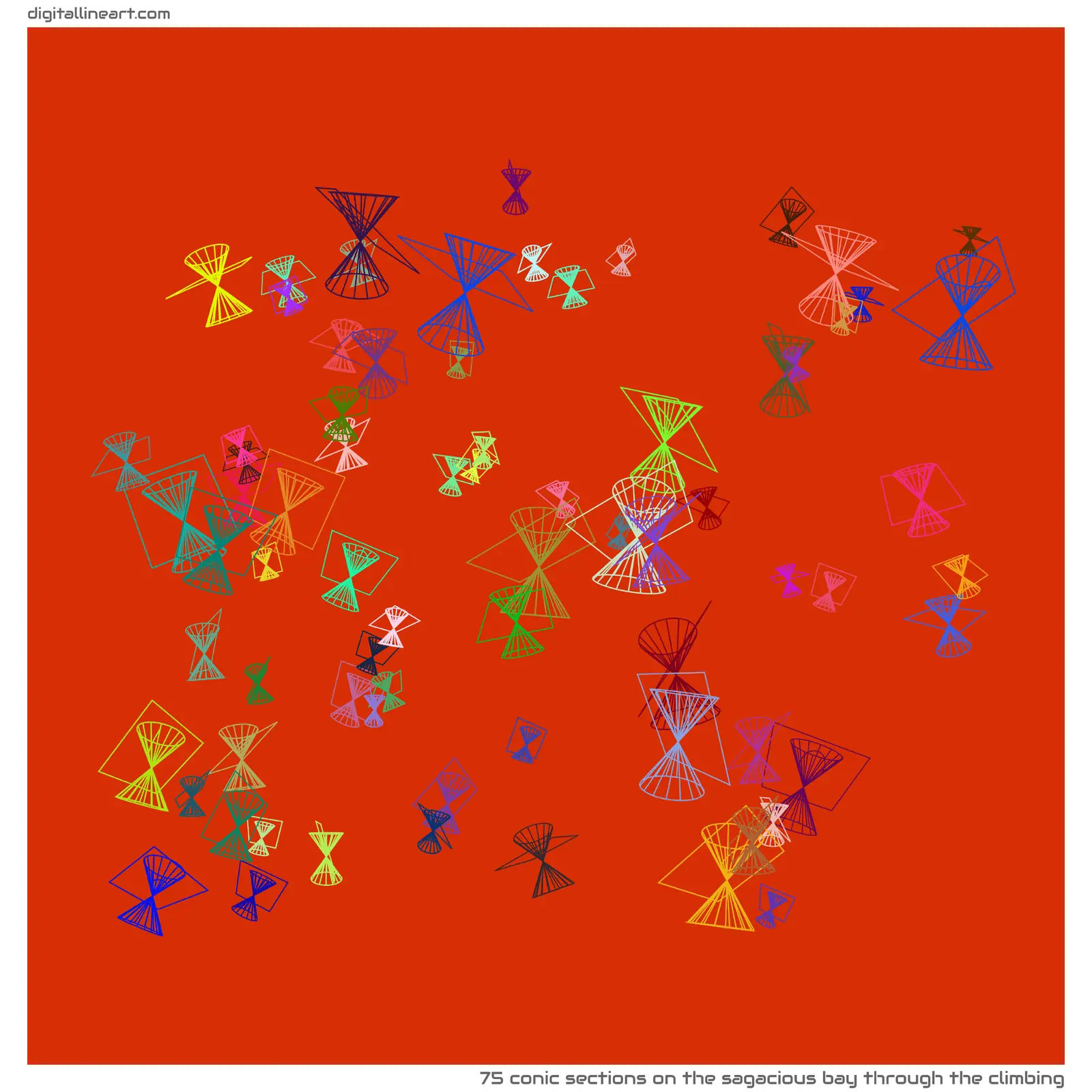 The Sagacious Bay through the Climbing — 75 conic sections
