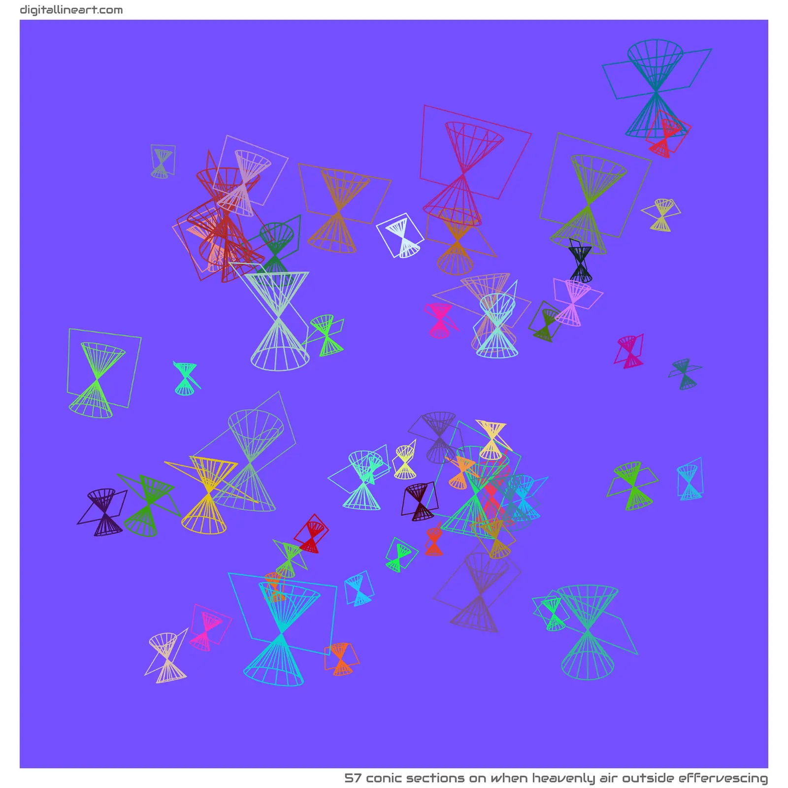 When Heavenly Air outside Effervescing — 57 conic sections