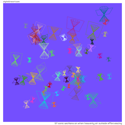 When Heavenly Air outside Effervescing — 57 conic sections