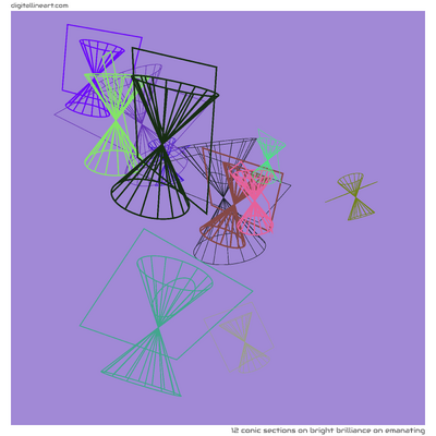 Bright Brilliance on Emanating — 12 conic sections