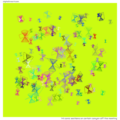 Certain Canyon off the Meeting — 141 conic sections