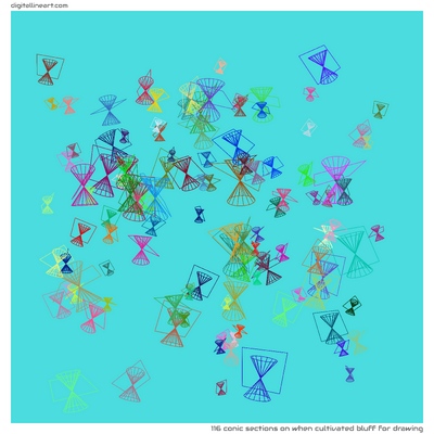 When Cultivated Bluff for Drawing — 116 conic sections