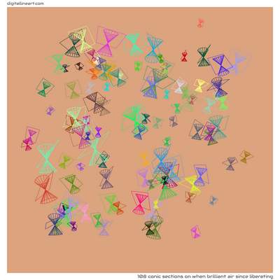 When Brilliant Air Since Liberating — 108 conic sections