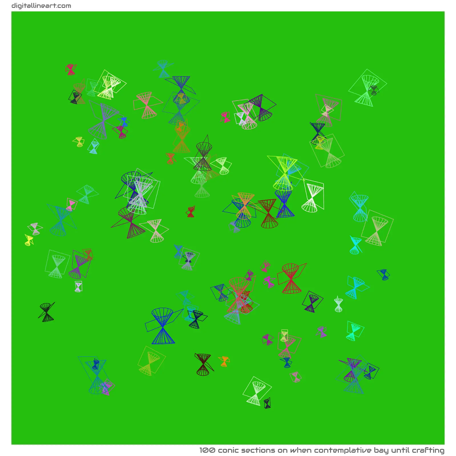 When Contemplative Bay until Crafting — 100 conic sections