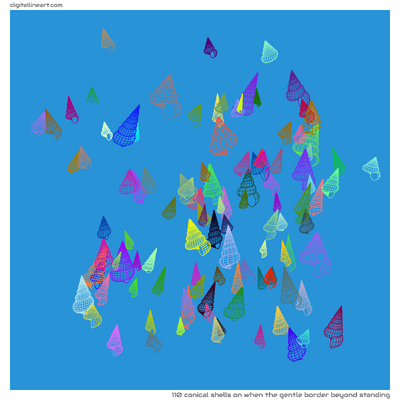 When the Gentle Border beyond Standing — 110 conical shells